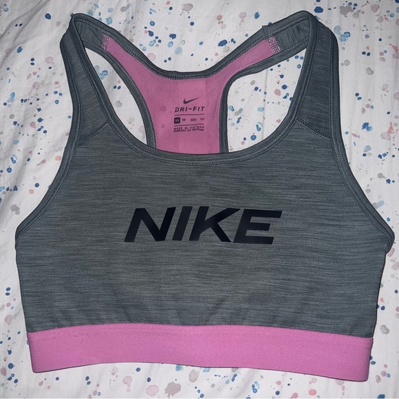 Nike Women's Grey and Pink Bra - Picture 1 of 4